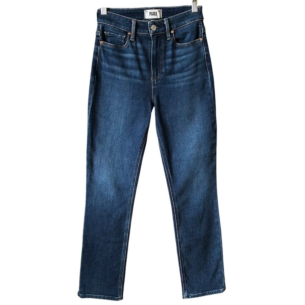 Paige High Rise Straight Leg Jeans Sketchbook Blue Wash Size 26
